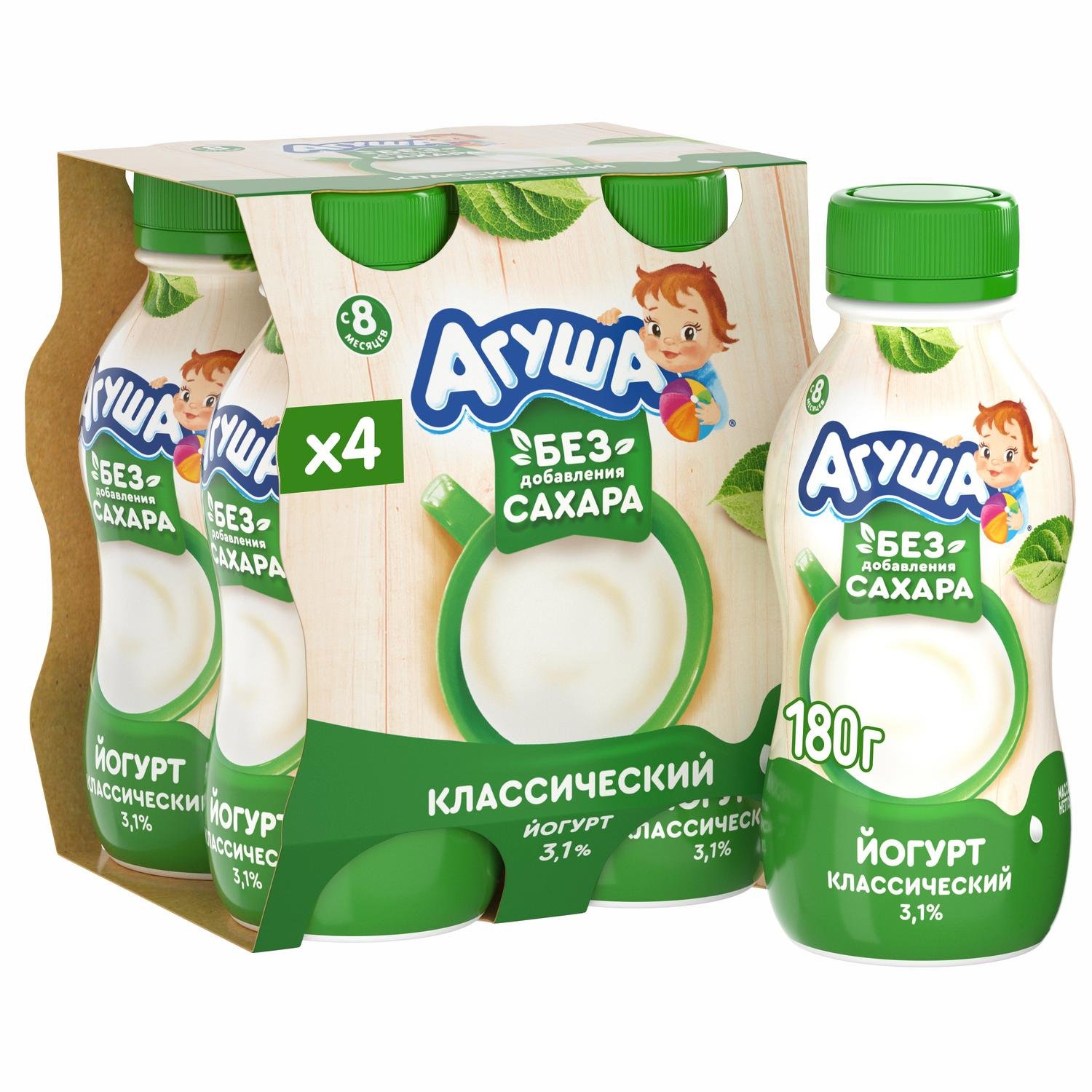 Йогурт питьевой 180г Агуша