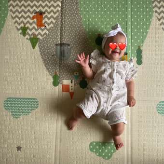 Детский коврик MIKMEL складной игровой развивающий двусторонний для ползания 150х200х1 см Дороги Холмы: отзыв пользователя Детский Мир