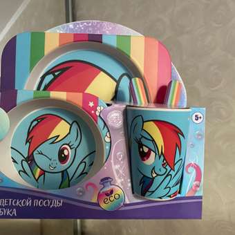 Набор бамбуковой посуды Hasbro «Радуга Деш». My Little Pony: отзыв пользователя Детский Мир