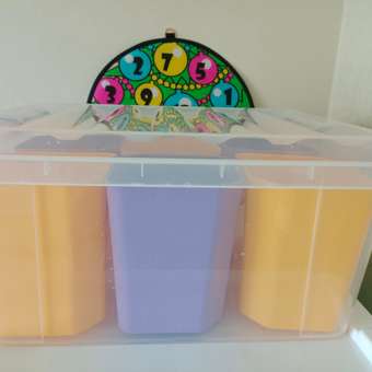 Ящик для игрушек Полимербыт Профи Кидс с цветными вкладками 15л 4350803: отзыв пользователя Детский Мир