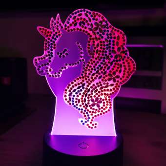 Алмазная мозаика светильник ON TIME ночник Единорог 7 цветов свечения: отзыв пользователя Детский Мир