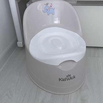 Горшок туалетный KidWick Гранд серо-белый с белой крышкой: отзыв пользователя Детский Мир