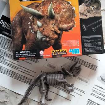Набор для раскопок 4M Скелет трицератопса: отзыв пользователя Детский Мир