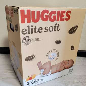 Подгузники Huggies Elite Soft для новорожденных 2 4-6кг 164шт: отзыв пользователя ДетМир