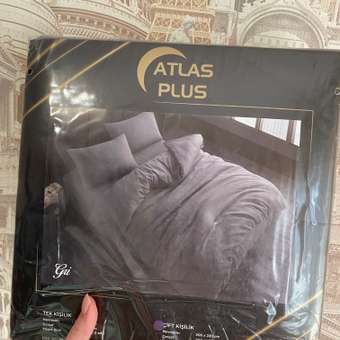 Комплект постельного белья ATLASPLUS размер Евро ранфорс хлопок цвет серый: отзыв пользователя Детский Мир