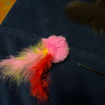 Дразнилка для кошек Ripoma с помпоном и перьями белый-розовый: отзыв пользователя. Зоомагазин Зоозавр