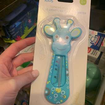 Термометр детский ROXY-KIDS Blue Giraffe для купания в ванночке: отзыв пользователя Детский Мир