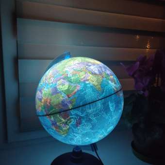 Глобус Globen День и ночь с двойной картой - политика и звездного неба с LED-подсветкой 25 см: отзыв пользователя Детский Мир