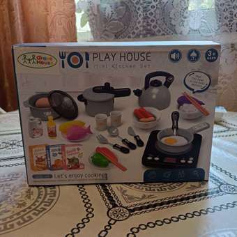 Игровой набор GRACE HOUSE Детская кухня со светом звуком и игрушечные продукты: отзыв пользователя Детский Мир