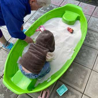 Песочница-бассейн с крышкой Doloni красно-салатовая: отзыв пользователя Детский Мир