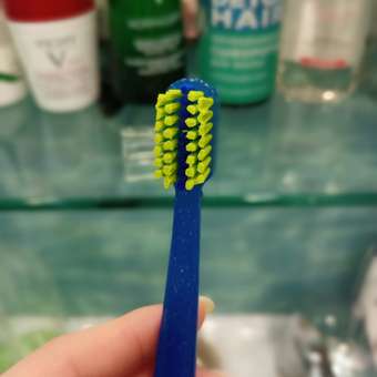 Зубная щетка Curaprox ортодонтическая с углублением синяя: отзыв пользователя Детский Мир