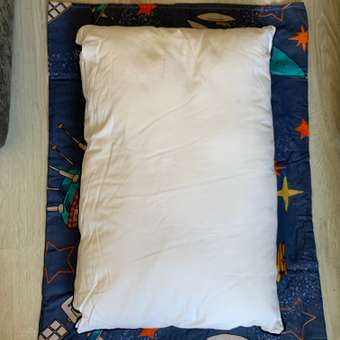 Постельное белье Стрекоза РАКЕТЫ в кроватку 160х80 см 3 предмета с простыней на резинке: отзыв пользователя Детский Мир