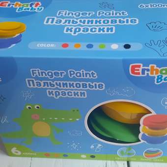 Краски пальчиковые Erhaft Baby 6цветов KR972330: отзыв пользователя Детский Мир