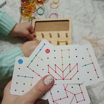 Геоборд математический Alatoys 40 карточек + гайд с играми развивающими: отзыв пользователя Детский Мир
