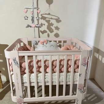 Детская кроватка Happy Baby Mommy Love прямоугольная, продольный маятник (розовый): отзыв пользователя Детский Мир