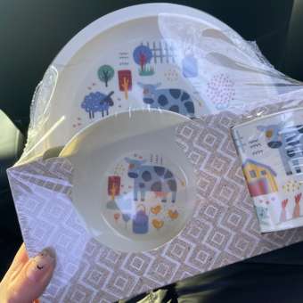 Набор посуды ND PLAY с декором светло бежевый пластик: отзыв пользователя Детский Мир