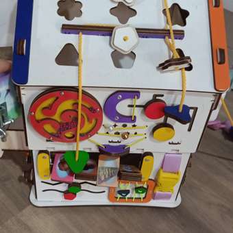 Бизиборд Jolly Kids развивающий бизидом и куб 2 в 1 со светом: отзыв пользователя Детский Мир