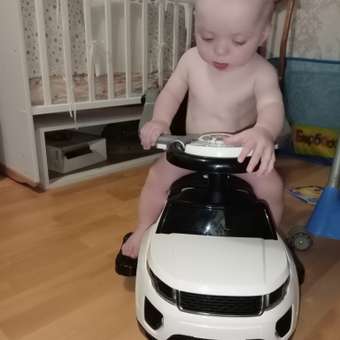Каталка BabyCare Sport car кожаное сиденье белый: отзыв пользователя Детский Мир