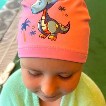Детская шапочка для плавания Namo розовая_синий_динозавр: отзыв пользователя Детский Мир