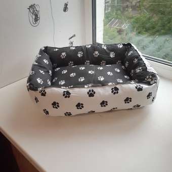 Лежак для собак и кошек BIO-TEXTILES Лапки черный: отзыв пользователя. Зоомагазин Зоозавр
