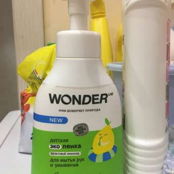 Пенка для мытья рук и умывания WONDER Lab детская Фруктовый лимонад 450мл: отзыв пользователя Детский Мир
