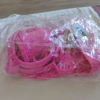 Набор детской посуды PlayKid ярко-розовый: отзыв пользователя Детский Мир
