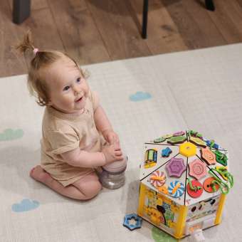 Бизиборд домик развивающий Evotoys Смайлики и шарики со светом: отзыв пользователя Детский Мир