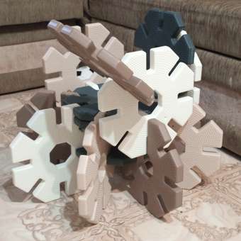 Конструктор детский UNIX Kids Snowflakes 16 шт Grey-Camel для мальчиков и девочек 3D пластиковый: отзыв пользователя Детский Мир