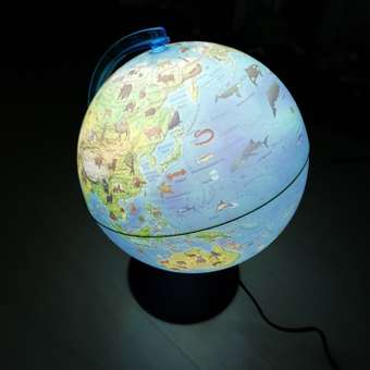 Глобус Globen Зоогеографический детский с LED-подсветкой 25 см: отзыв пользователя Детский Мир