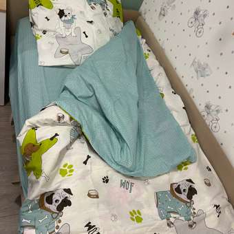 Комплект постельного белья Селтекс 1.5 спальный поплин Мопсы: отзыв пользователя Детский Мир