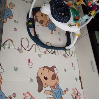 Развивающий коврик детский Mamagoods для ползания складной игровой 120х180 см Котики и собачка: отзыв пользователя Детский Мир