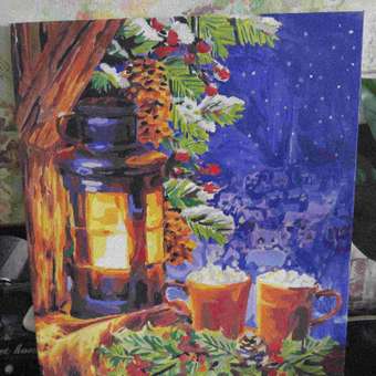 Картина по номерам Glama холст на подрамнике 40х50 см Тихий зимний вечер: отзыв пользователя Детский Мир