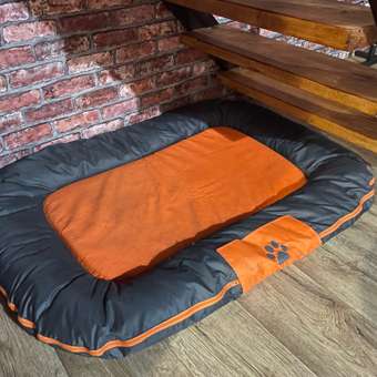 Лежак для животных Nobby Reno большой Серый-Оранжевый 113х83х12 см: отзыв пользователя. Зоомагазин Зоозавр