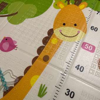 Развивающий коврик детский Mamagoods для ползания складной игровой 150х200 см Жирафы и Зверята: отзыв пользователя Детский Мир