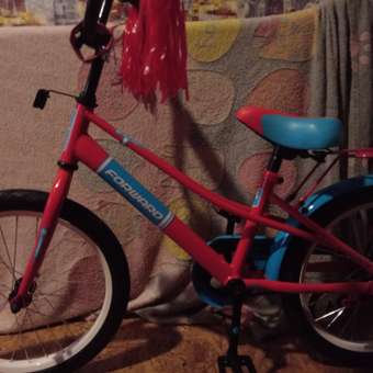 Велосипед детский Forward azure 18 2022 коралловый голубой: отзыв пользователя Детский Мир
