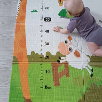 Развивающий коврик детский Mamagoods для ползания складной игровой 120х180 см Жираф и поезда: отзыв пользователя. Зоомагазин Зоозавр