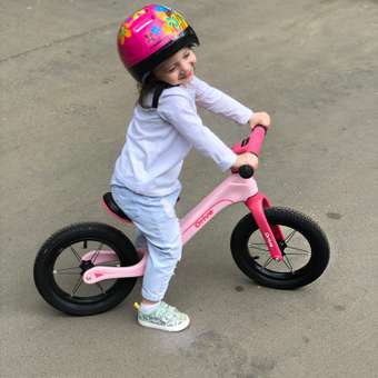 Беговел детский Happy Baby Speedy от 2 лет с надувными колесами розовый: отзыв пользователя Детский Мир