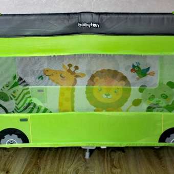 Кровать-манеж Babyton Green bus: отзыв пользователя ДетМир