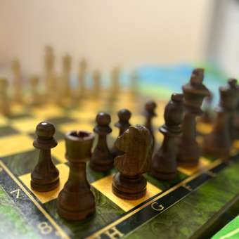 Настольная игра Sima-Land 3 в 1 «Малахит» шахматы шашки нарды доска дерево 40х40 см: отзыв пользователя Детский Мир