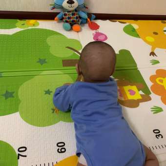 Развивающий коврик детский Mamagoods для ползания складной игровой 180х200 см Дороги и жирафы: отзыв пользователя Детский Мир