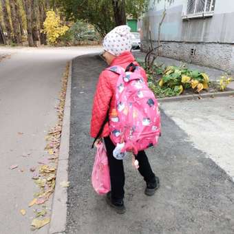 Рюкзак с брелоком киска O GO для девочки с кошкой и пеналом: отзыв пользователя Детский Мир