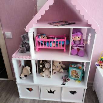 Кукольный дом Pema kids бело-розовый Материал МДФ: отзыв пользователя Детский Мир