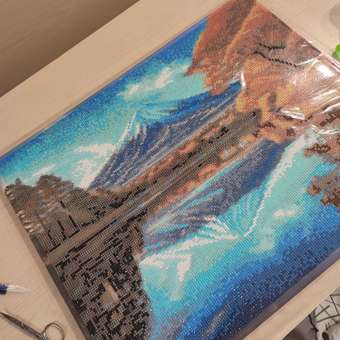 Алмазная мозаика Art on Canvas холст на подрамнике 40х50 см Живописное озеро: отзыв пользователя Детский Мир