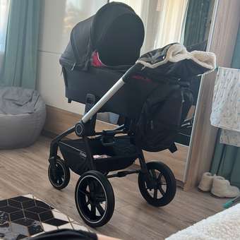 Коляска детская универсальная MOWbaby ZOOMPU (2в1) RA086 Silver Black: отзыв пользователя Детский Мир