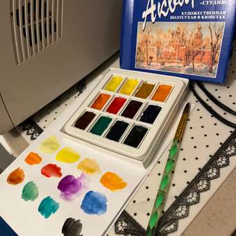 Краски акварельные Гамма Студия 12 цветов: отзыв пользователя Детский Мир