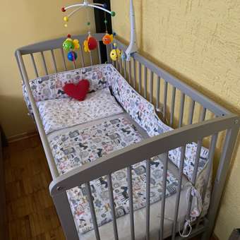 Детская кроватка Polini kids Simple 101 прямоугольная, без маятника (серый): отзыв пользователя Детский Мир