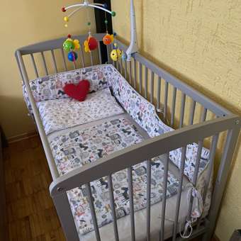 Детская кроватка Polini kids прямоугольная, без маятника (серый): отзыв пользователя Детский Мир