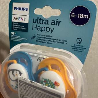 Пустышка Philips Avent Ultra Air с 6 до 18месяцев 2шт SCF080/07: отзыв пользователя Детский Мир