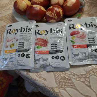 Корм для кошек Roybis 85г с курицей кусочки в желе для поддержания здоровья кожи и шерсти: отзыв пользователя. Зоомагазин Зоозавр
