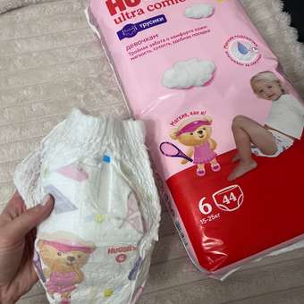 Трусики Huggies Ultra Comfort для девочек 6 (15-25 кг) 44 шт.: отзыв пользователя ДетМир